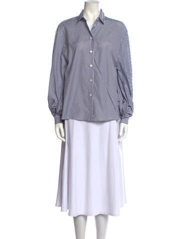 Carolina Herrera Tops Striped Long Sleeve Button-Up Top US 6 | M