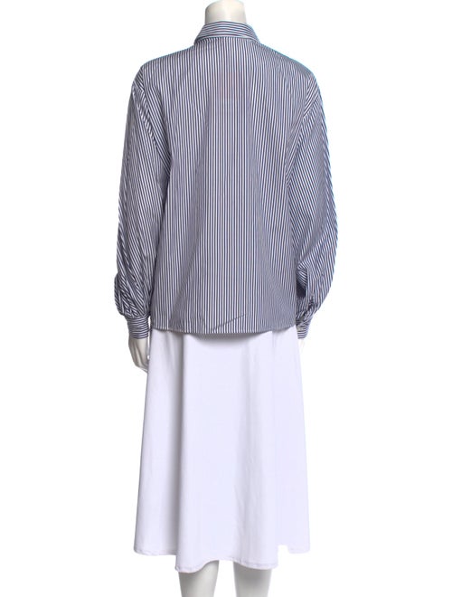 Carolina Herrera Striped Long Sleeve Button-Up Top