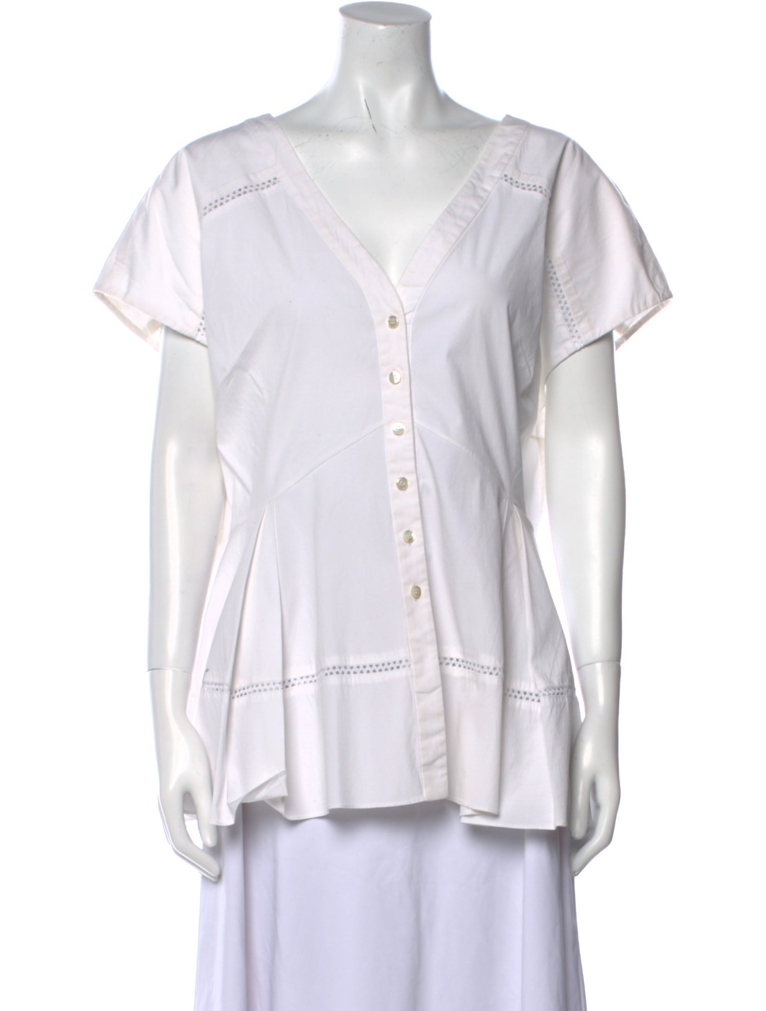 SweatyRocks Women's Triple V-Neck Blouse - Business Casual Long Sleeve Top