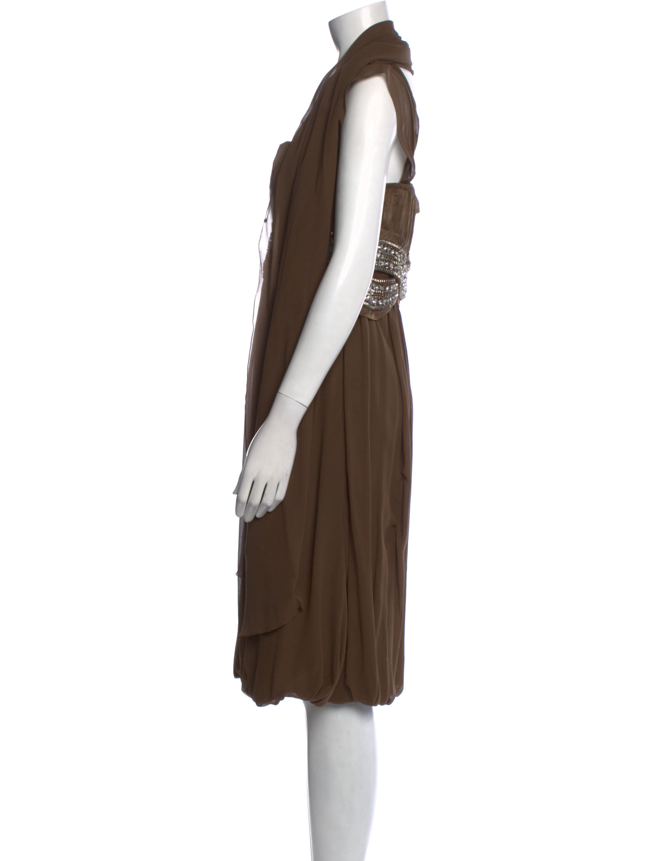 Carlos Miele Silk Knee-Length Dress