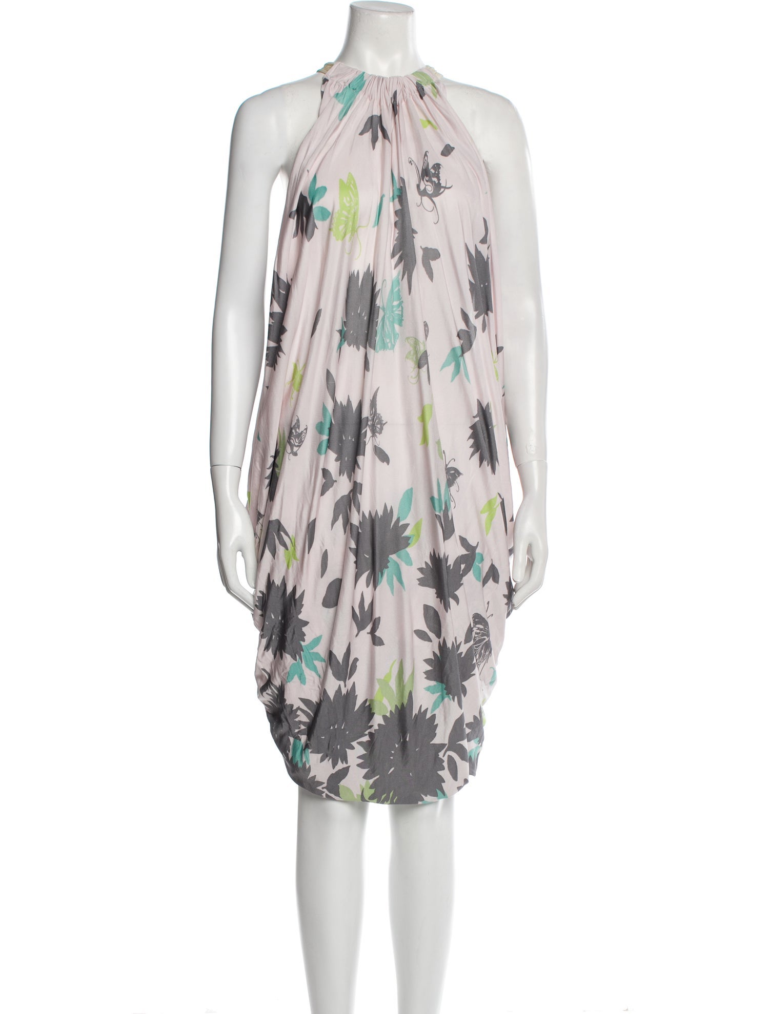 Carlos Miele Floral Print Midi Length Dress