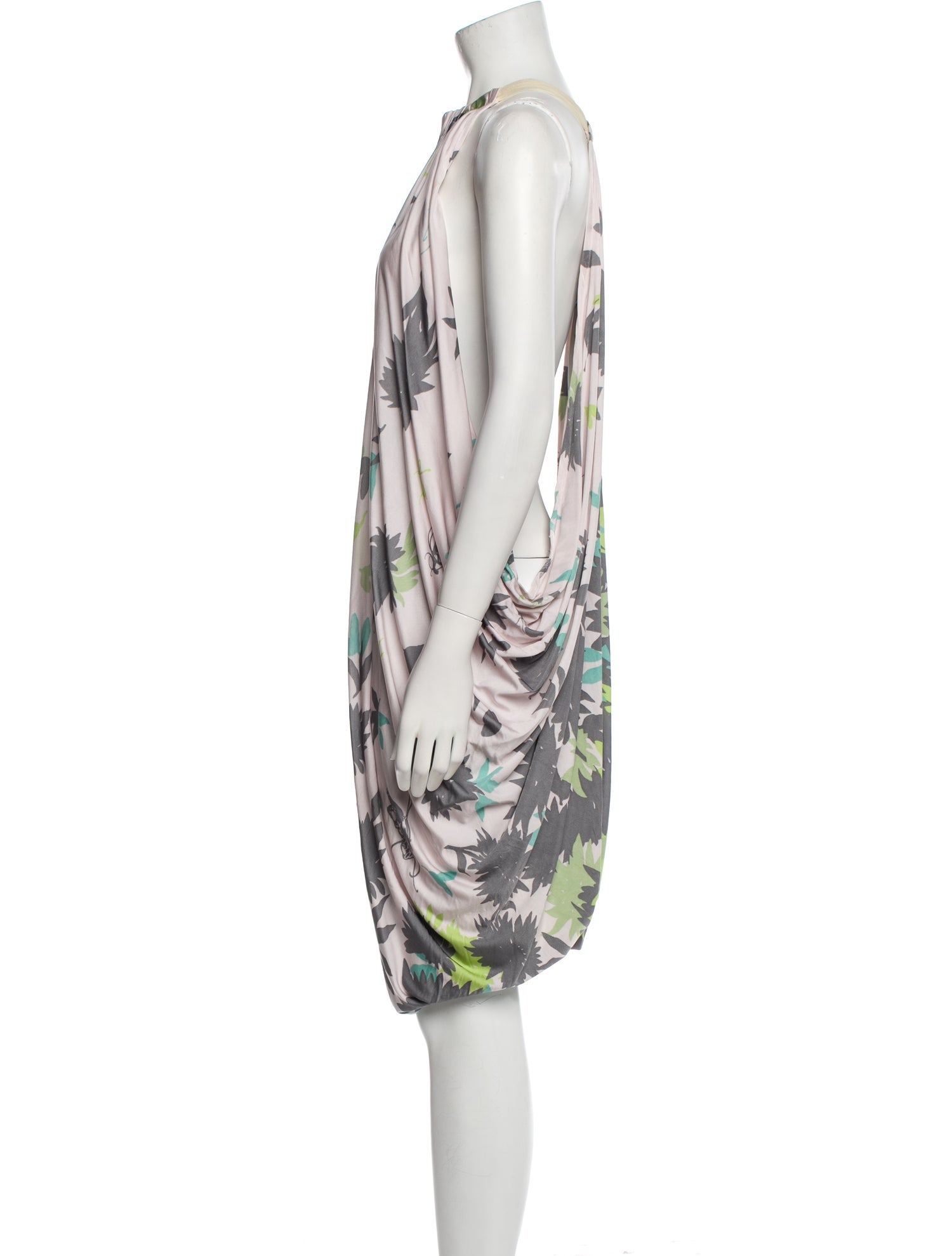 Carlos Miele Floral Print Midi Length Dress