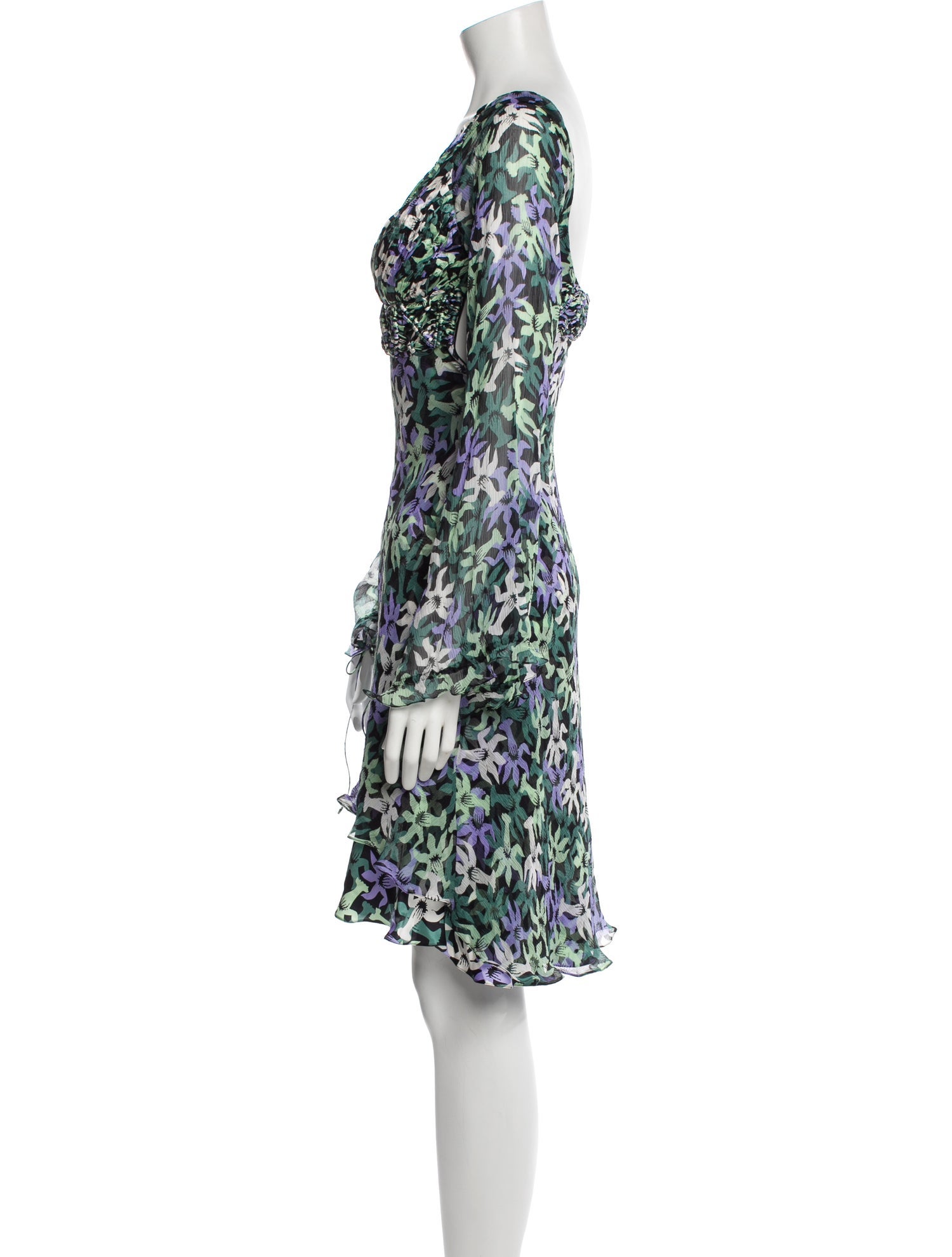 Carlos Miele Silk Knee-Length Dress