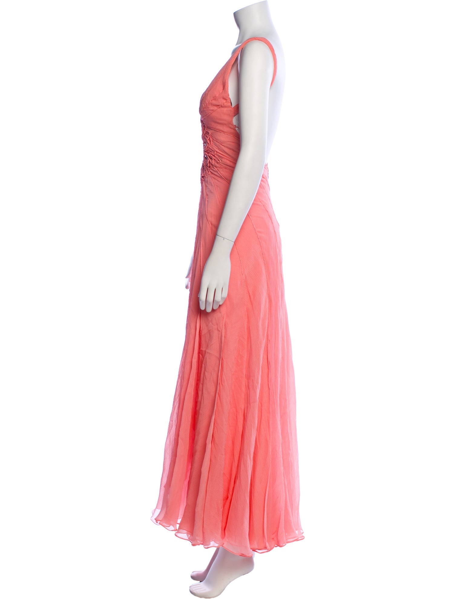 Carlos Miele V-Neck Long Dress