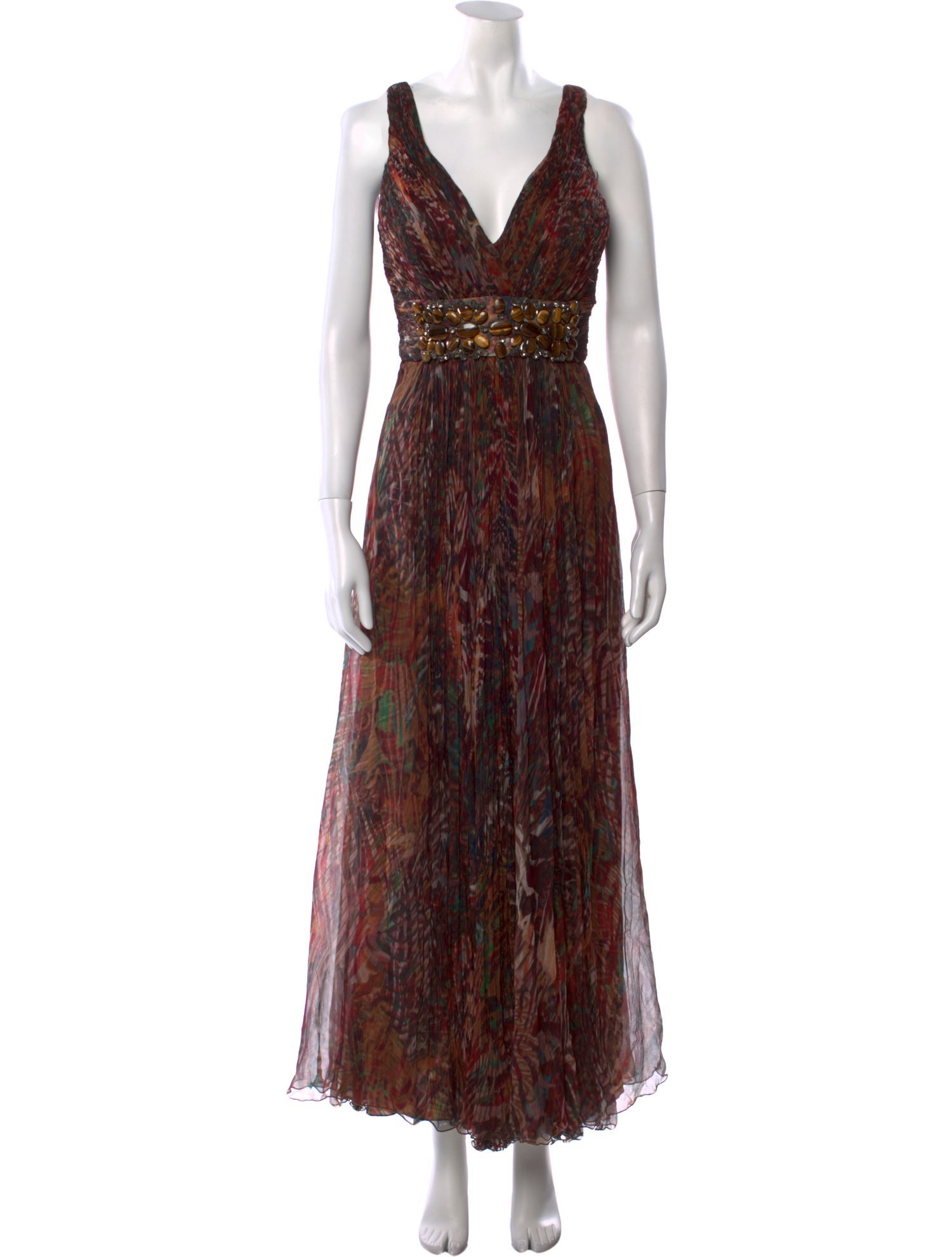 Carlos Miele Silk Long Dress