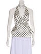 Caroline Constas Silk Polka Dot Print Top