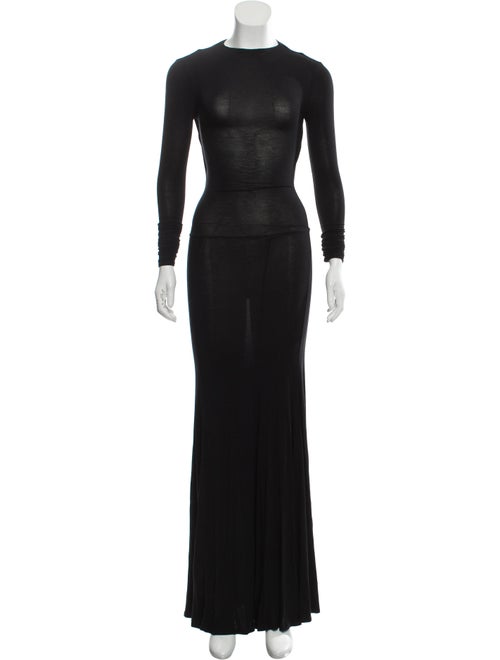 Caroline Constas Long Sleeve Maxi Dress Black