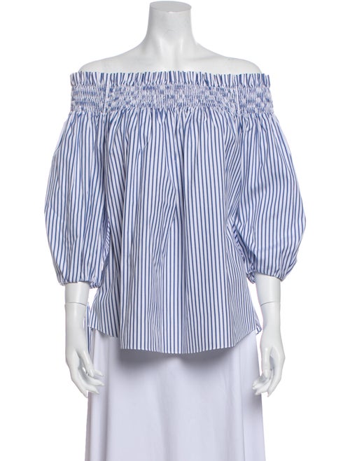 Caroline Constas Striped Off-The-Shoulder Blouse