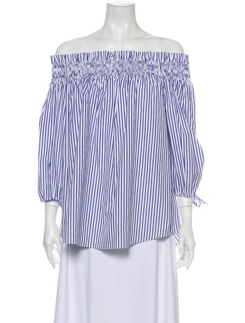 Caroline Constas Striped Off-The-Shoulder Blouse W