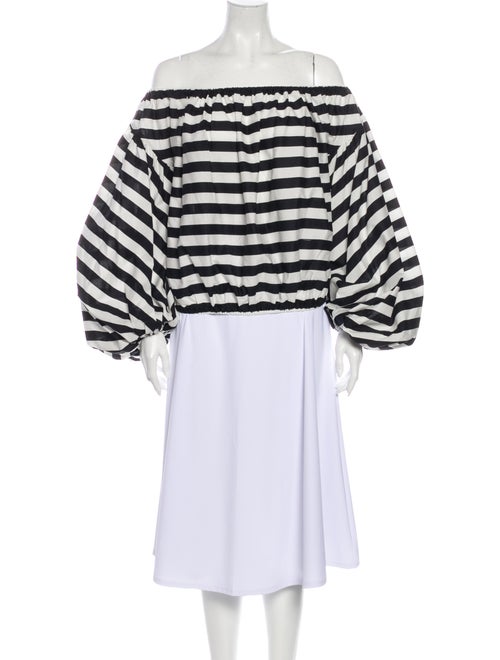 Caroline Constas Striped Off-The-Shoulder Blouse B