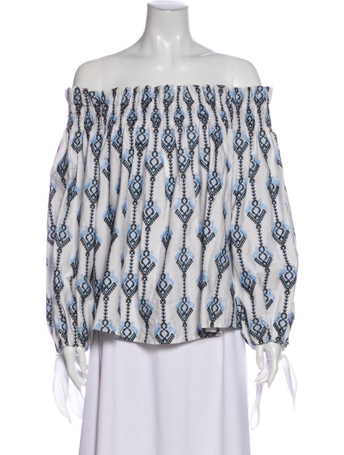 Caroline Constas Printed Off-The-Shoulder Blouse W