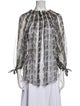 Caroline Constas Silk Printed Blouse