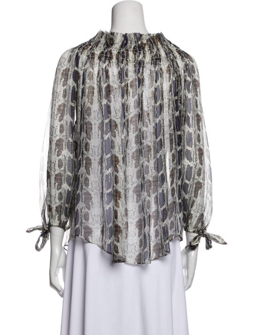 Caroline Constas Silk Printed Blouse