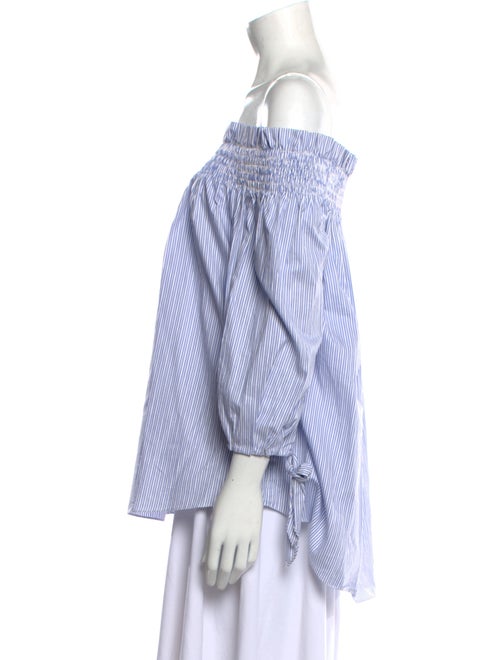 Caroline Constas Striped Off-The-Shoulder Tank Top