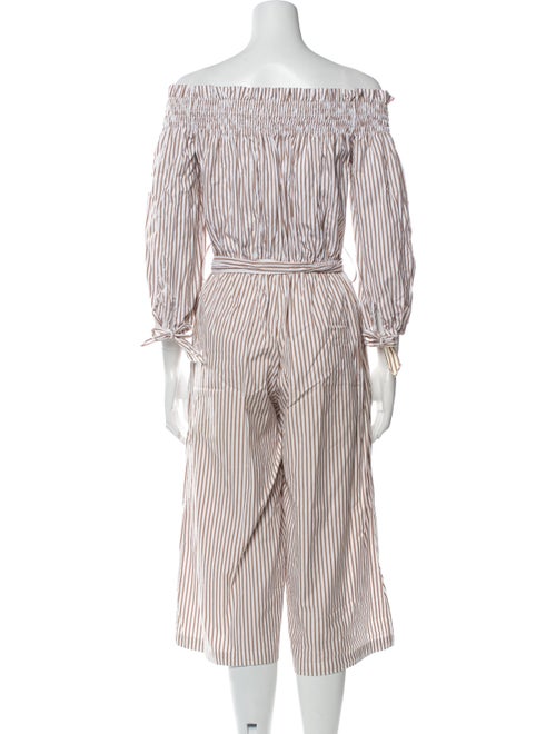Caroline Constas Striped Off-The-Shoulder Jumpsuit