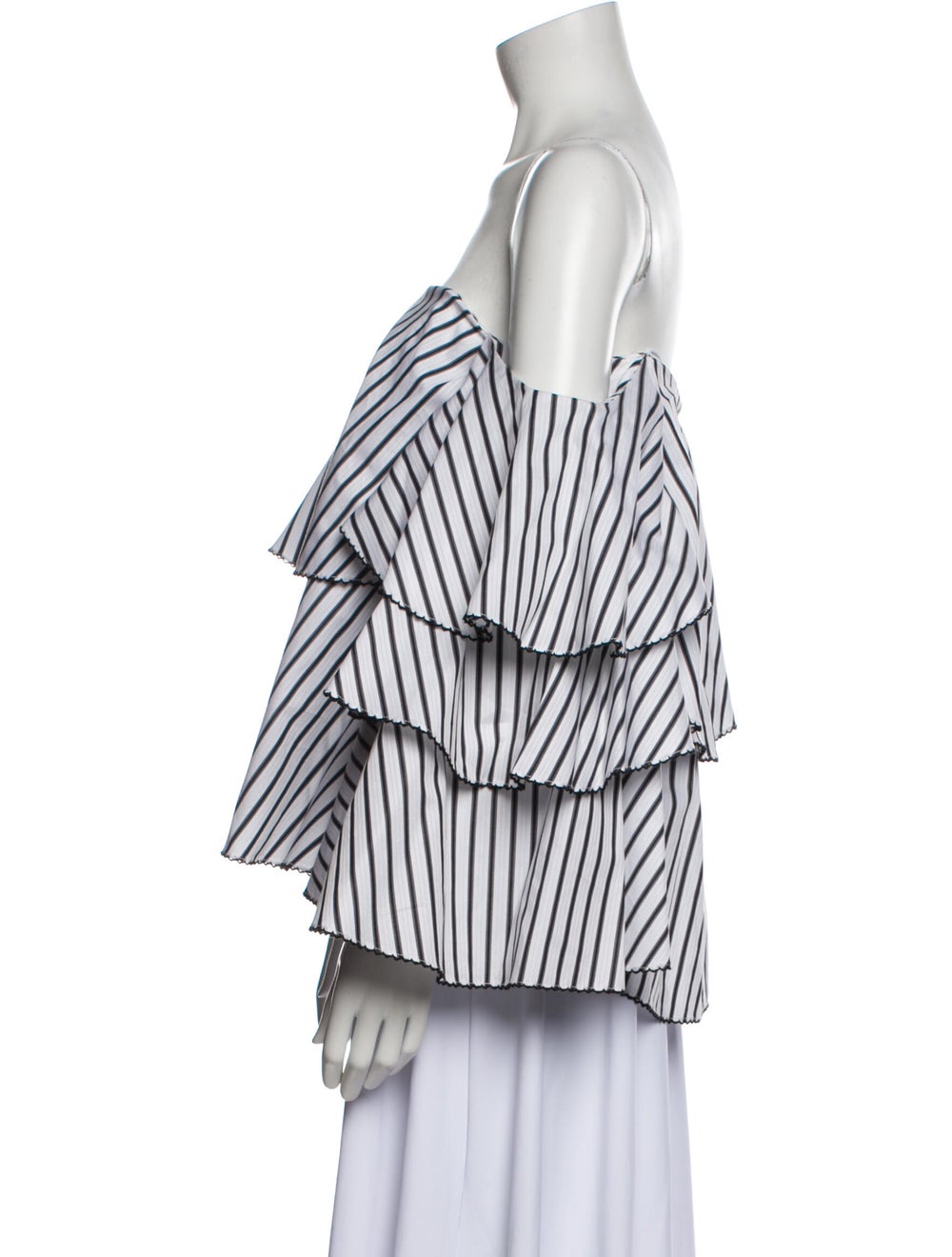 Caroline Constas Striped Off-The-Shoulder Blouse - image 2
