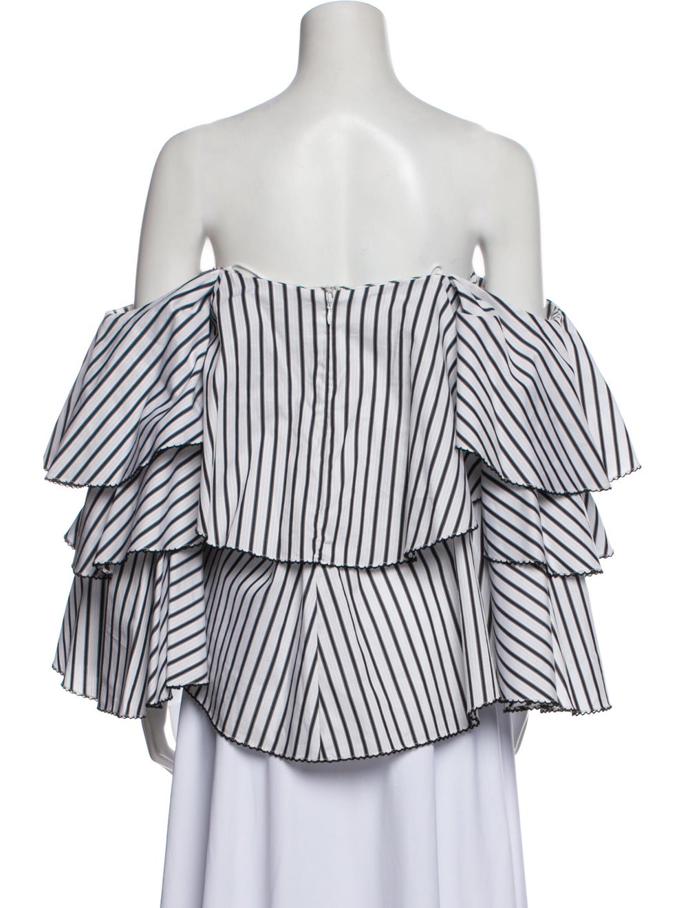 Caroline Constas Striped Off-The-Shoulder Blouse - image 3