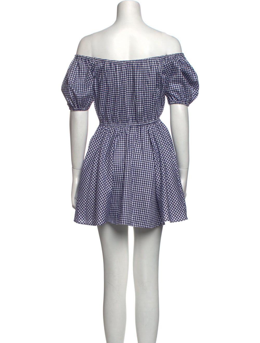 Caroline Constas Plaid Print Off-The-Shoulder Tun… - image 3