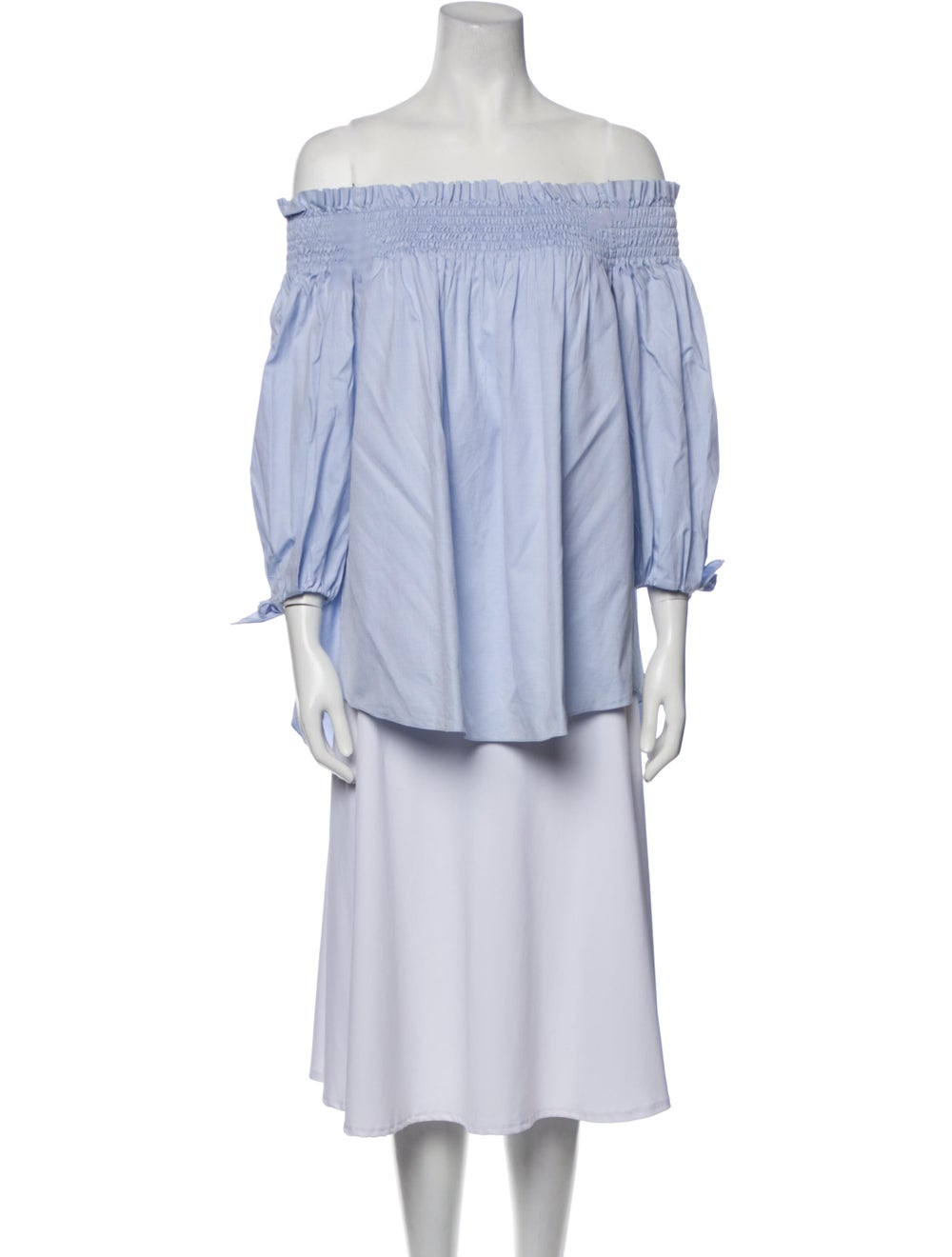 Caroline Constas Striped Off-The-Shoulder Blouse - image 1