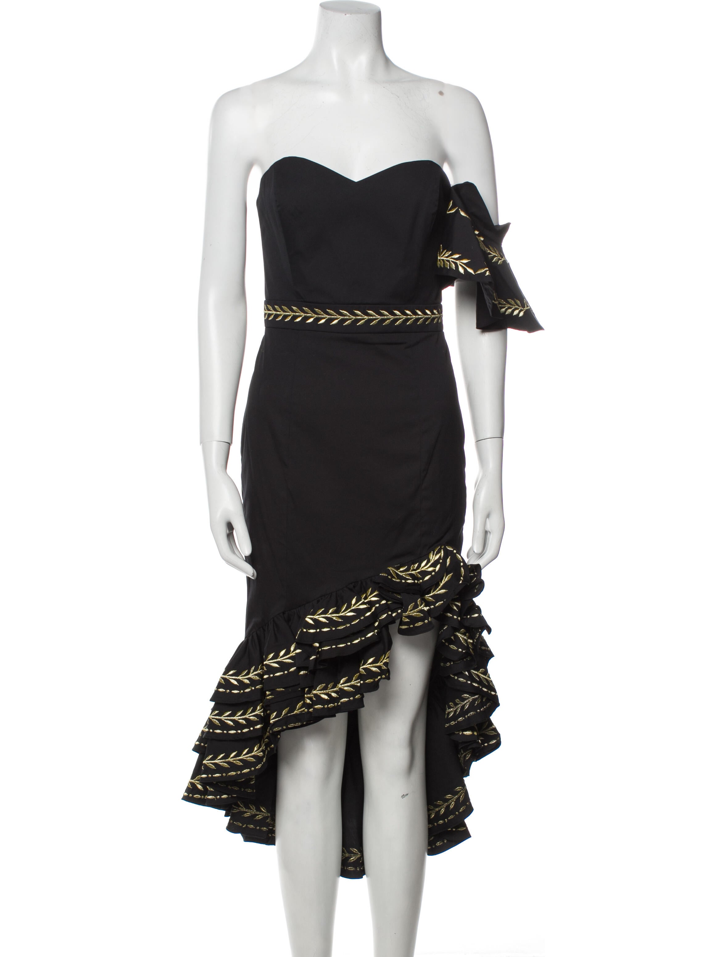 caroline constas strapless dress