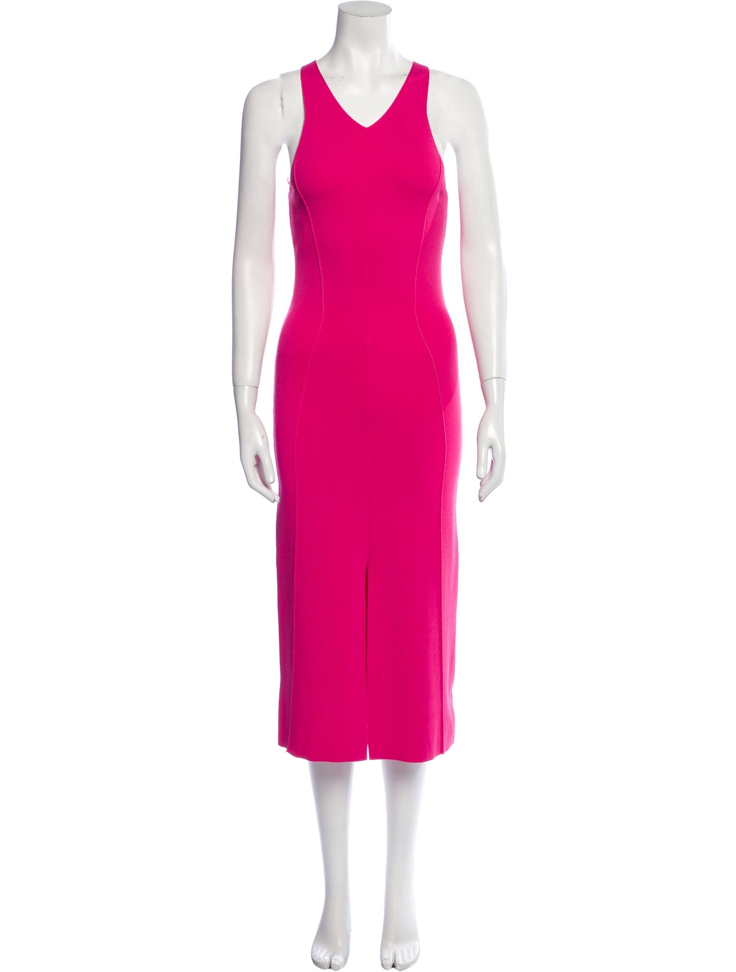Caroline Constas V-Neck Midi Length Dress