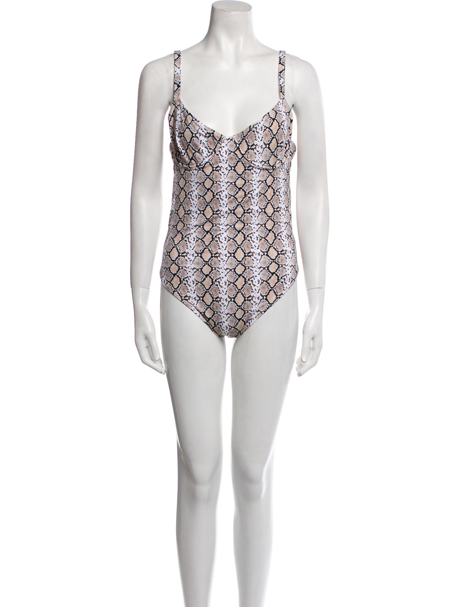 Caroline Constas Animal Print One-Piece w/ Tags