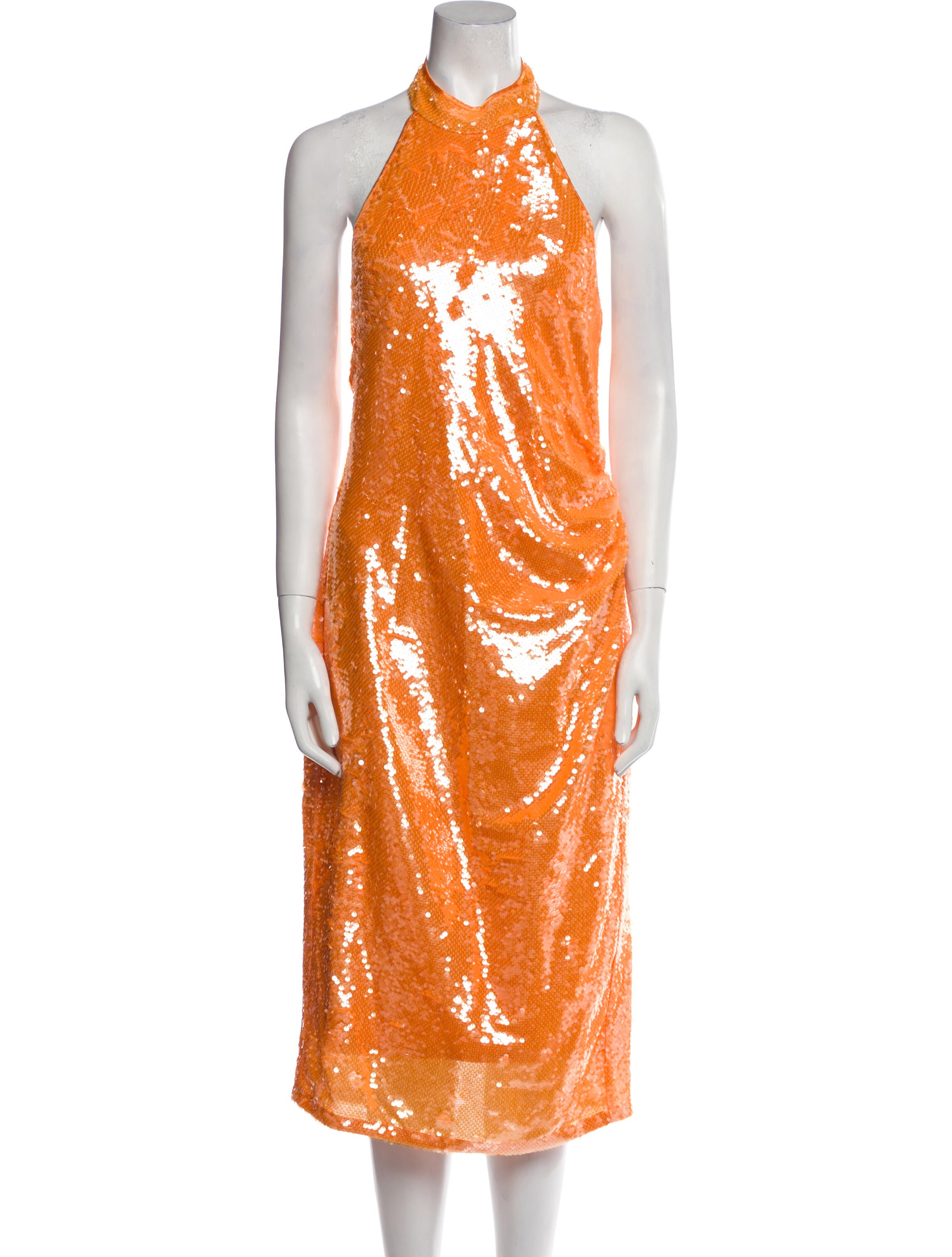 Caroline Constas Halterneck Knee-Length Dress