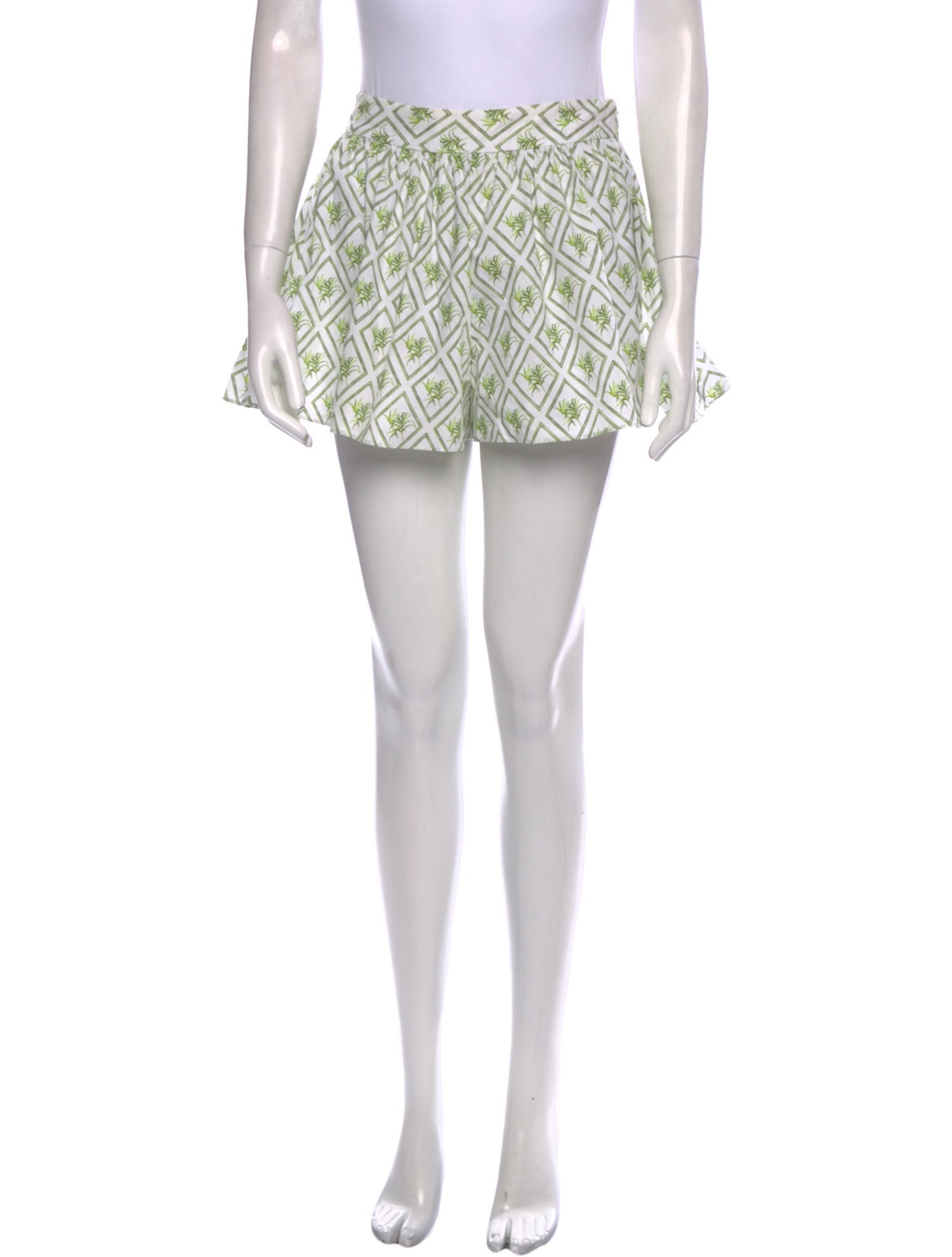 Caroline Constas Printed Mini Shorts