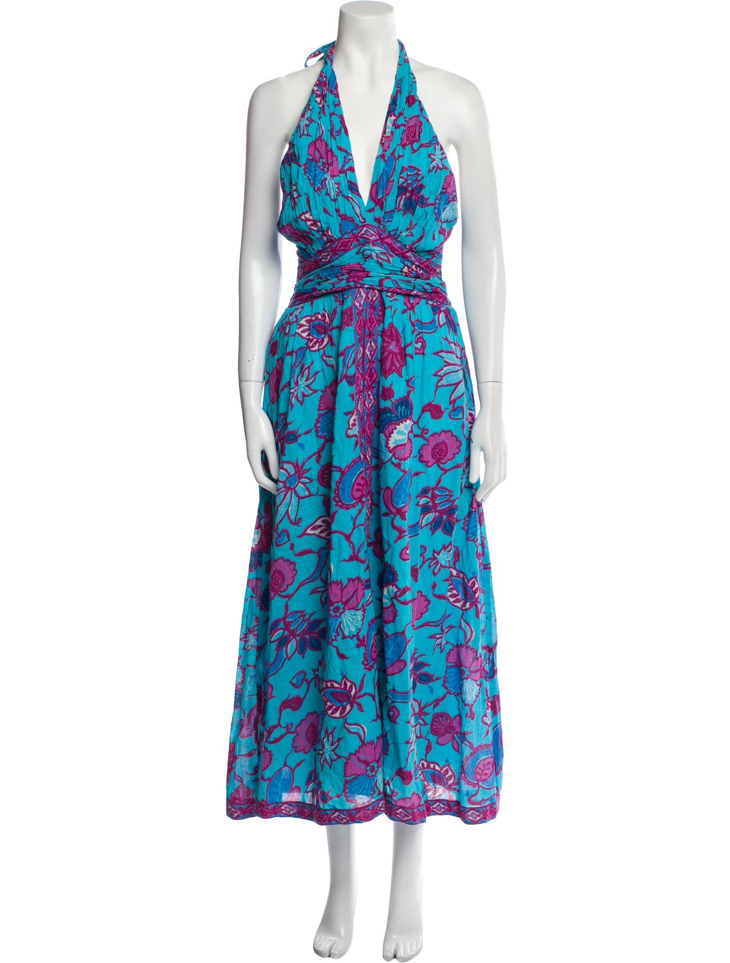 Caroline Constas Floral Print Long Dress