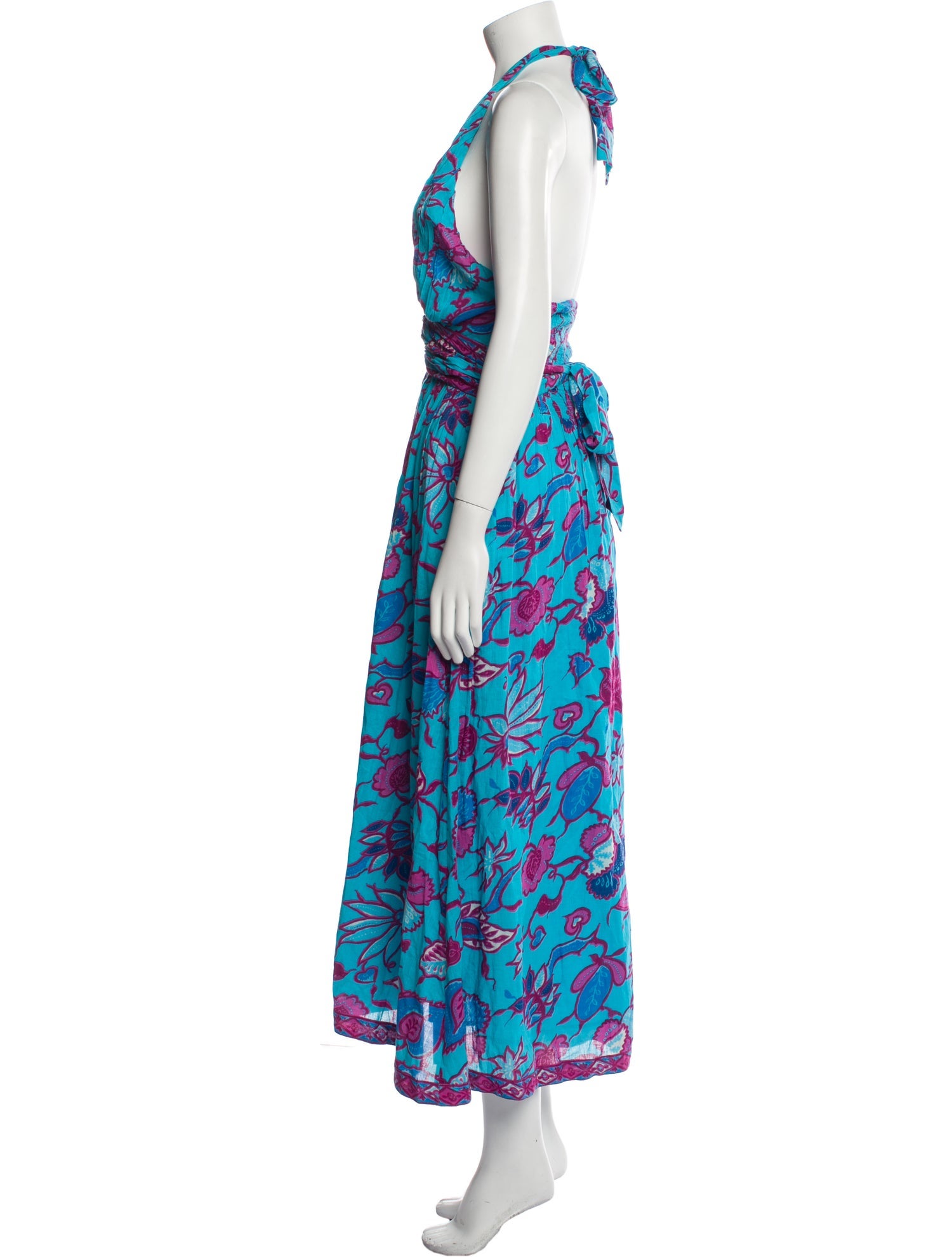 Caroline Constas Floral Print Long Dress