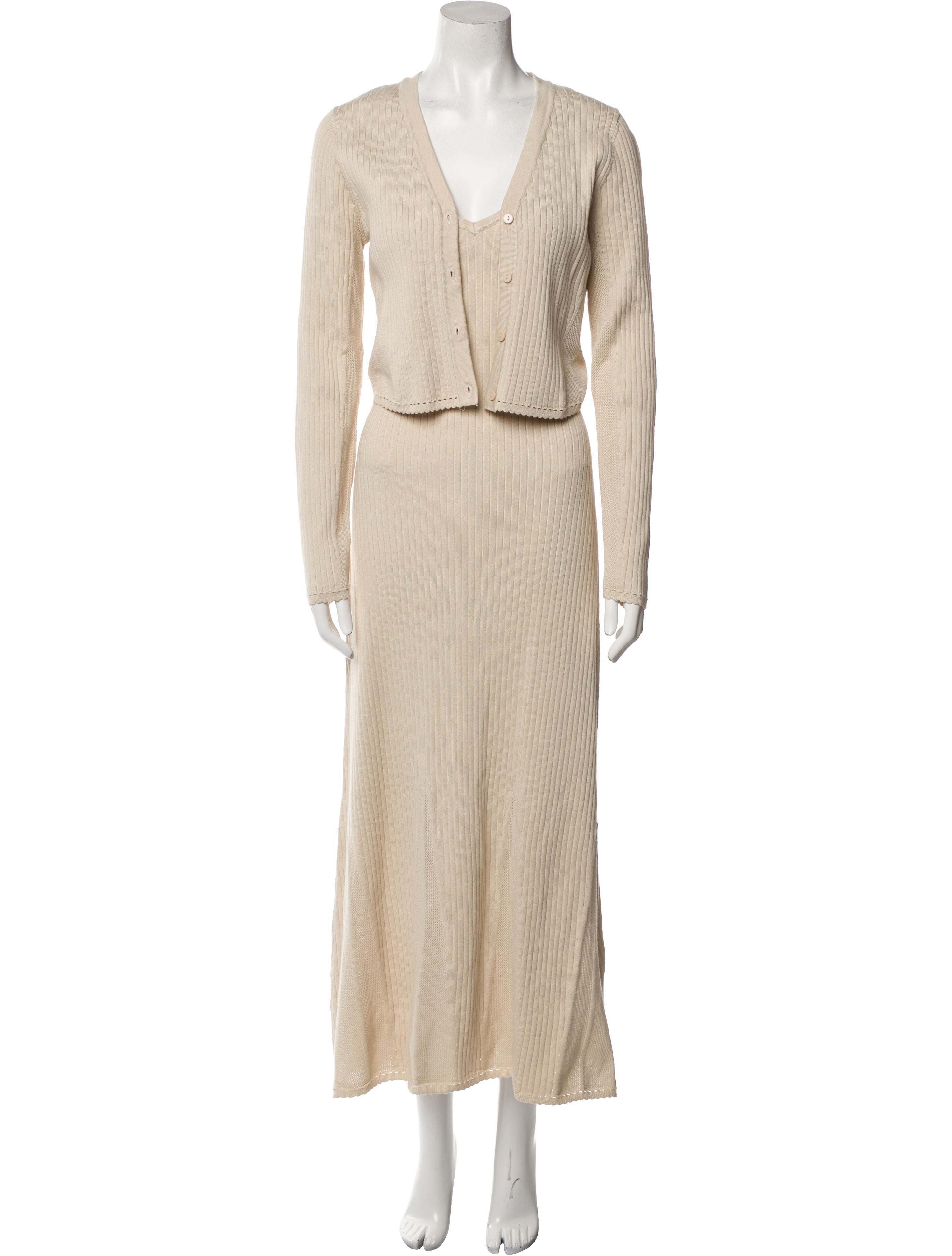 Caroline Constas Wool Dress Set