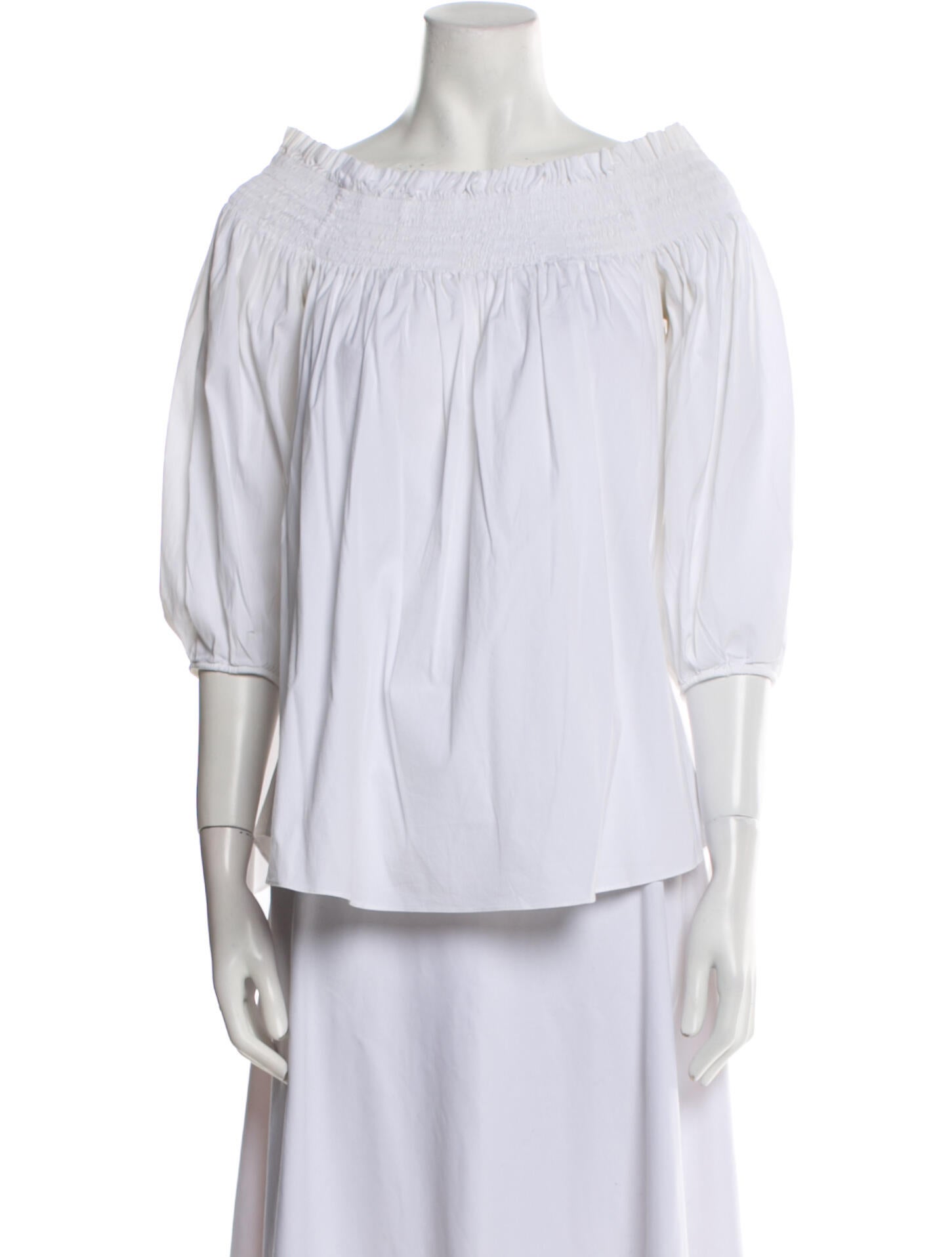 Caroline Constas Off-The-Shoulder Three-Quarter Sleeve Blouse