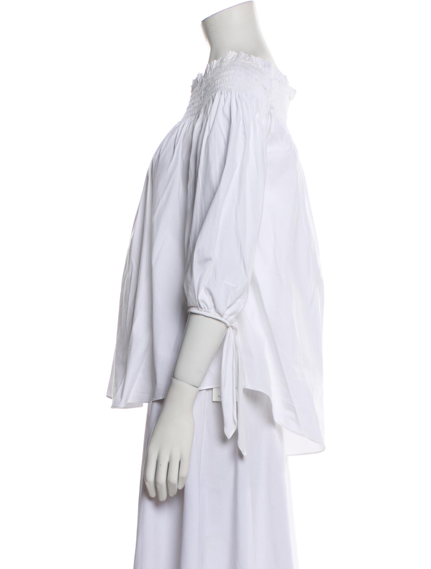 Caroline Constas Off-The-Shoulder Three-Quarter Sleeve Blouse