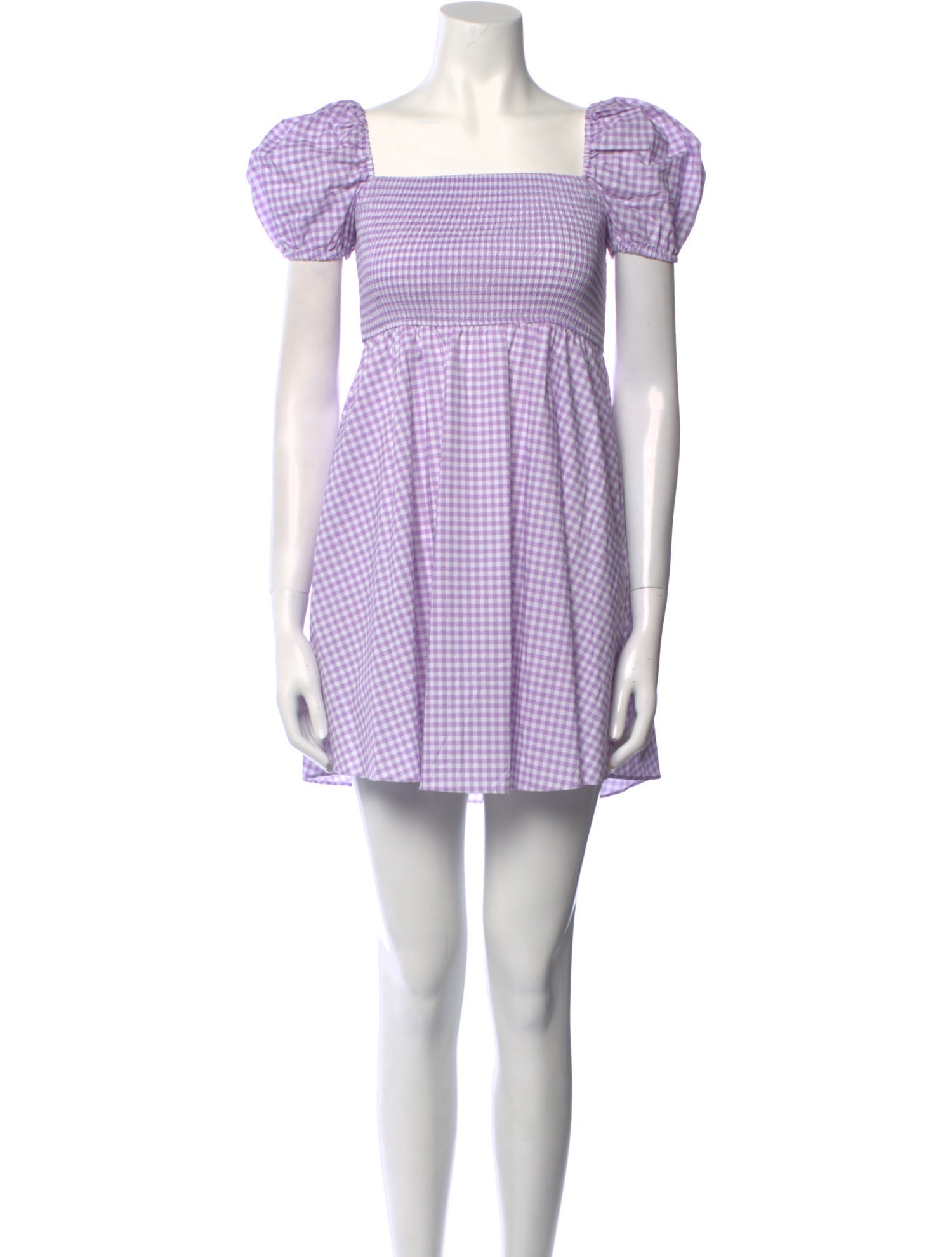 Caroline Constas Plaid Print Mini Dress