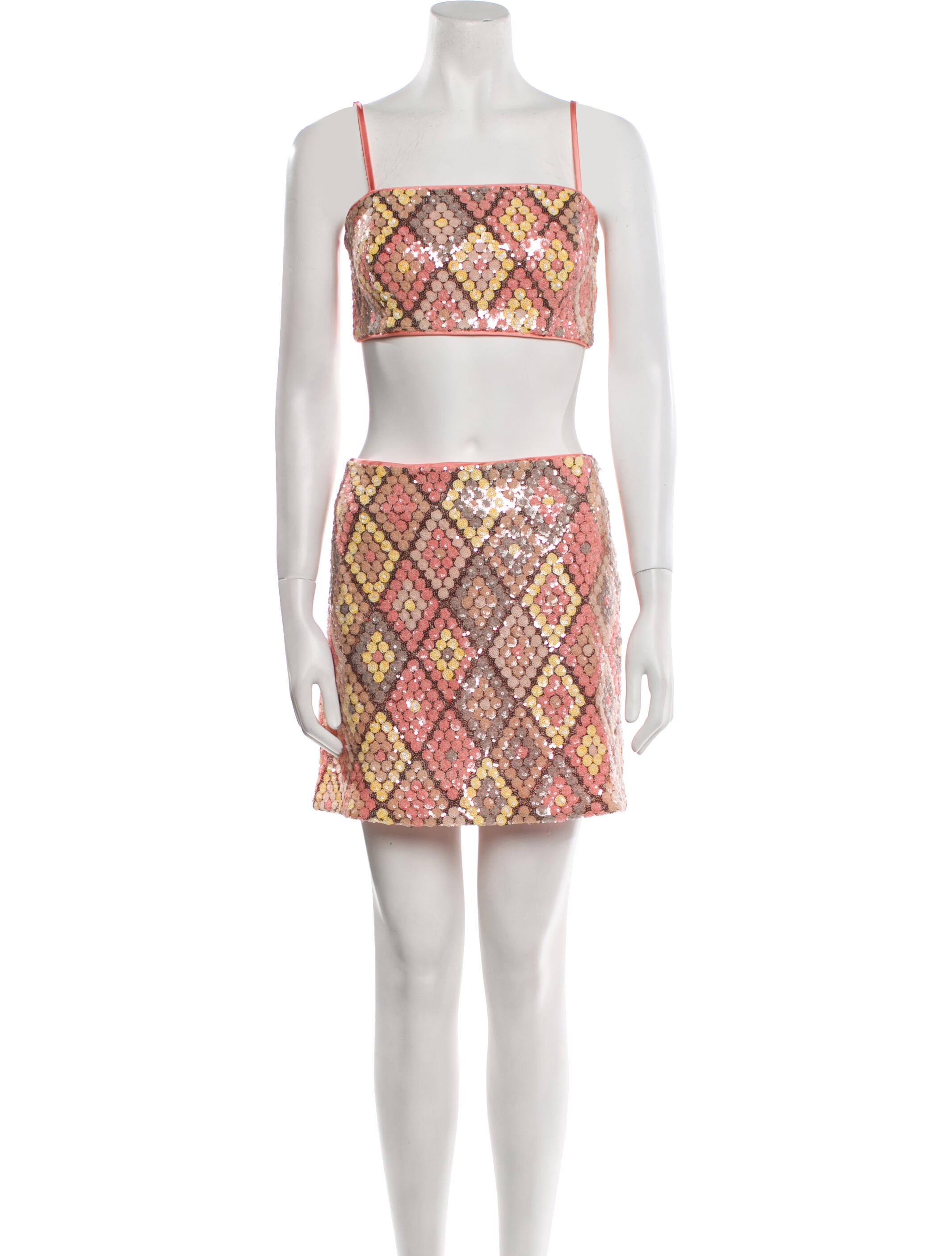 Caroline Constas Sequin Embellishments Skirt Set w/ Tags