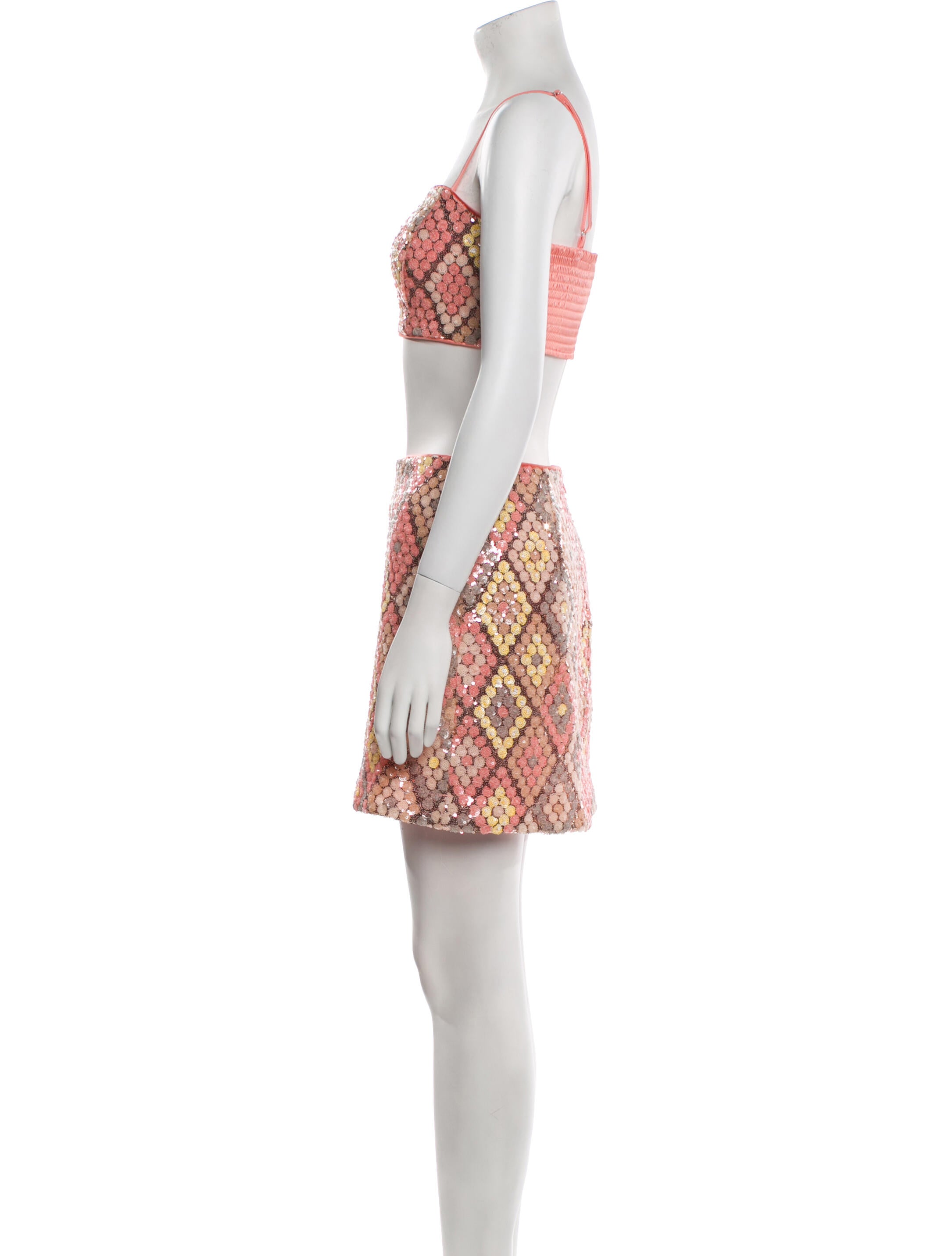 Caroline Constas Sequin Embellishments Skirt Set w/ Tags