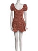 Caroline Constas Polka Dot Print Scoop Neck Romper