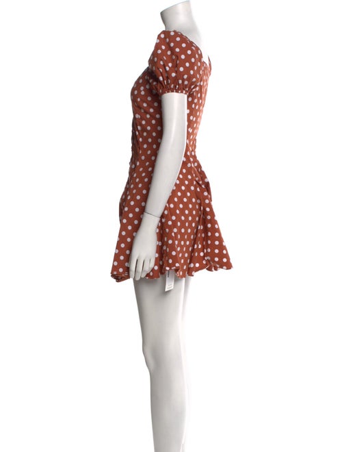 Caroline Constas Polka Dot Print Scoop Neck Romper