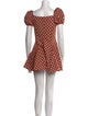 Caroline Constas Polka Dot Print Scoop Neck Romper