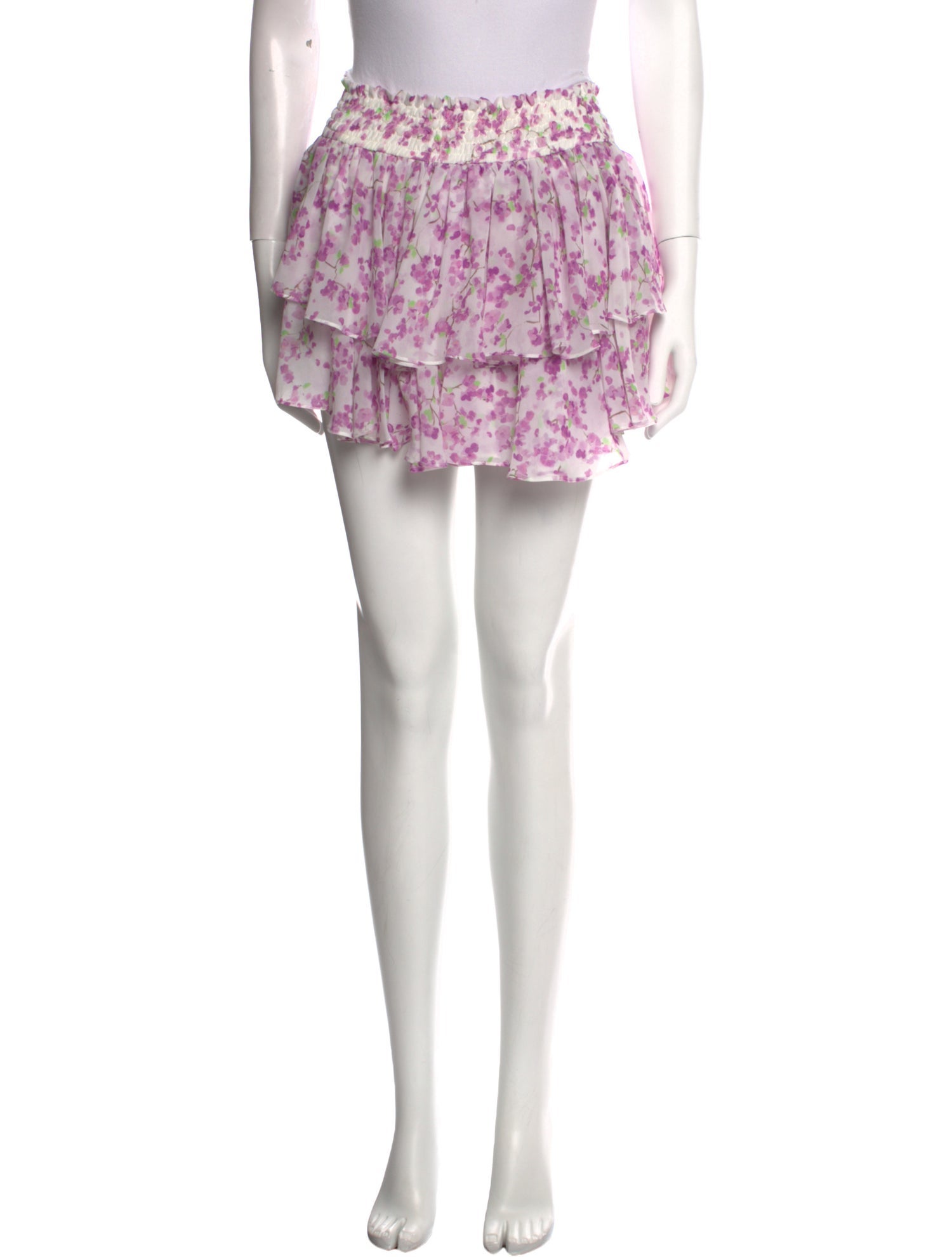Caroline Constas Floral Print Mini Skirt