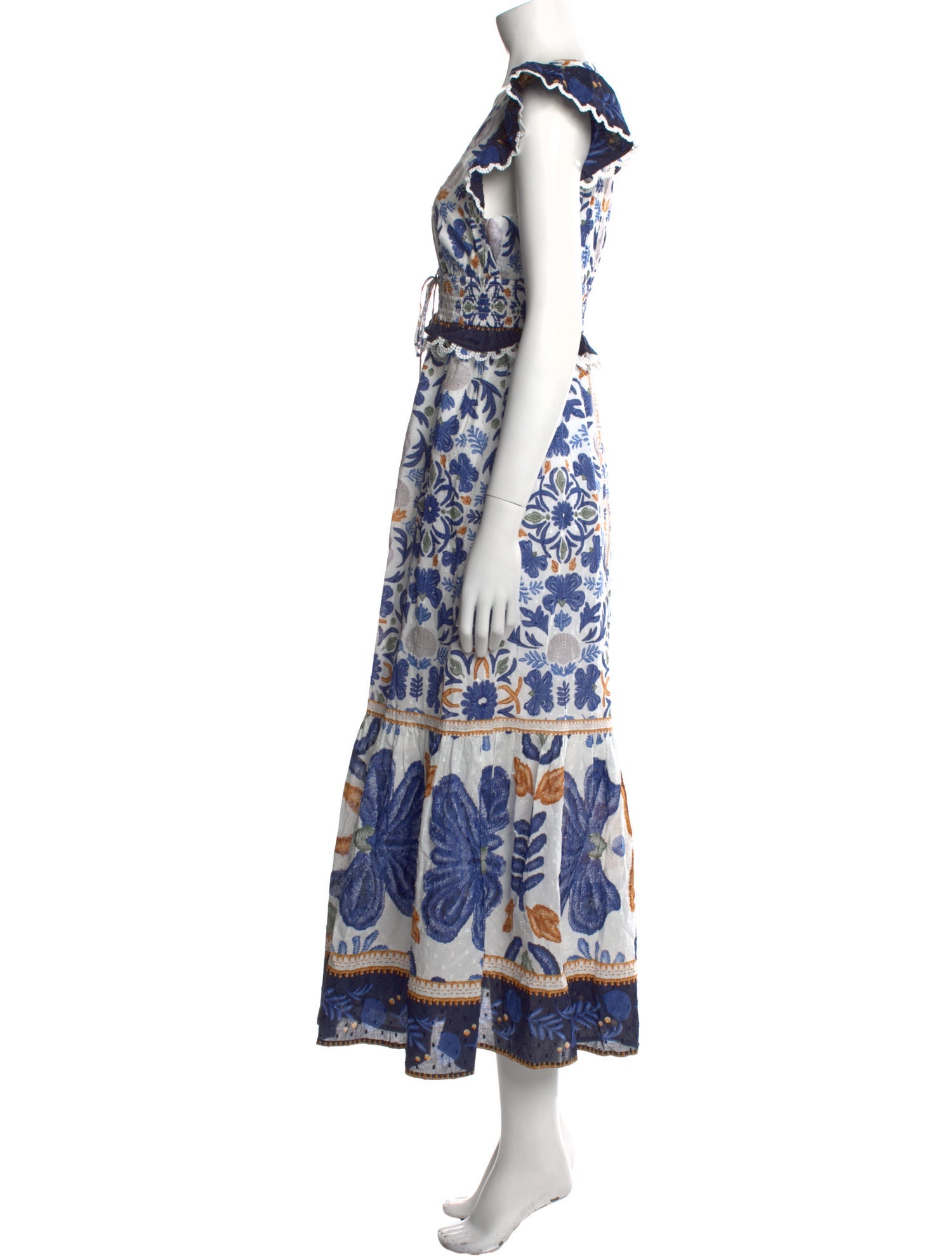 Caroline Constas Printed Long Dress w/ Tags