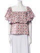 Caroline Constas Printed Square Neckline Blouse