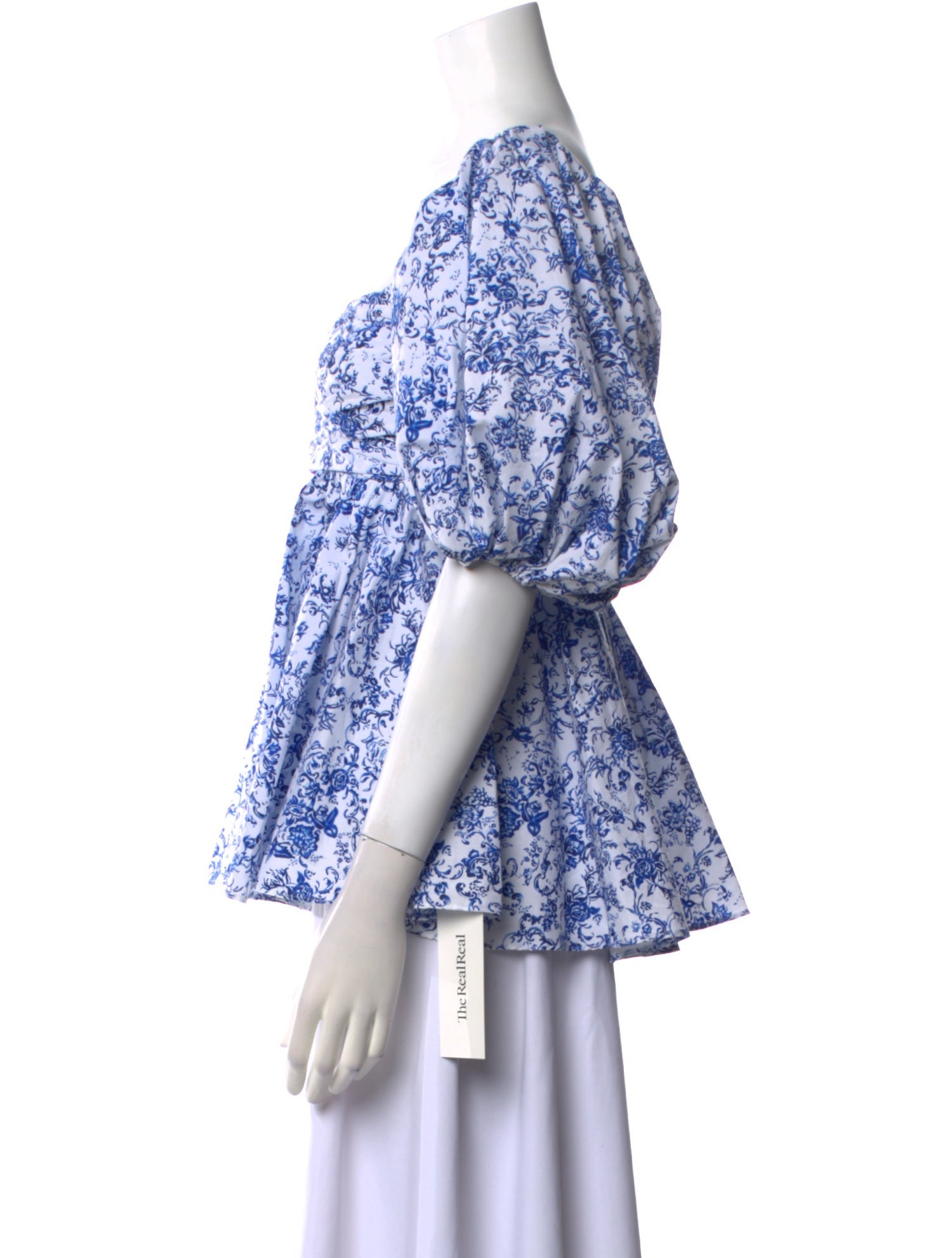 Caroline Constas Floral Print Square Neckline Blouse