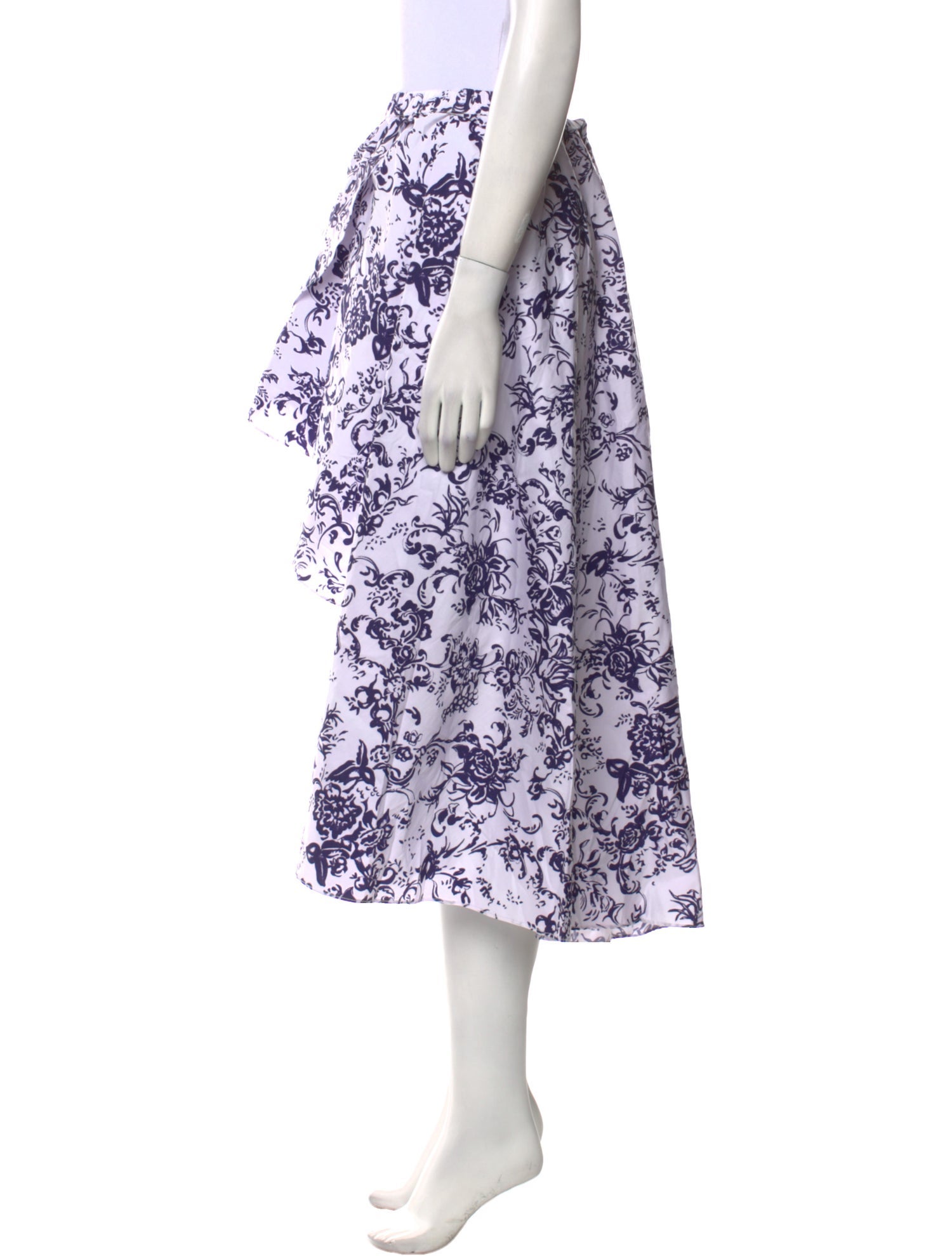 Caroline Constas Floral Print Midi Length Skirt w/ Tags