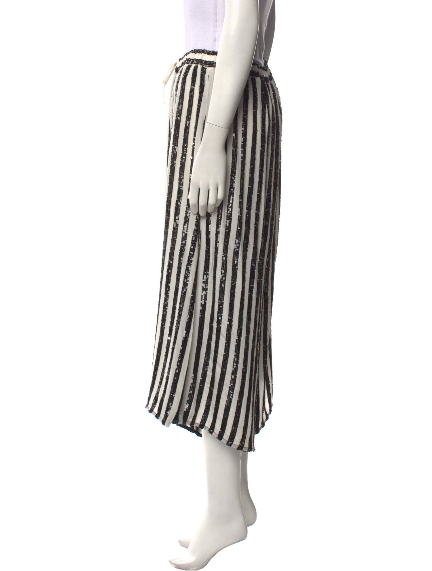 Caroline Constas Striped Wide Leg Pants
