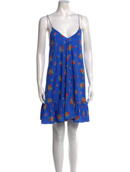 Caroline Constas Floral Print Mini Dress