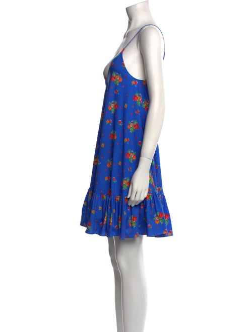 Caroline Constas Floral Print Mini Dress