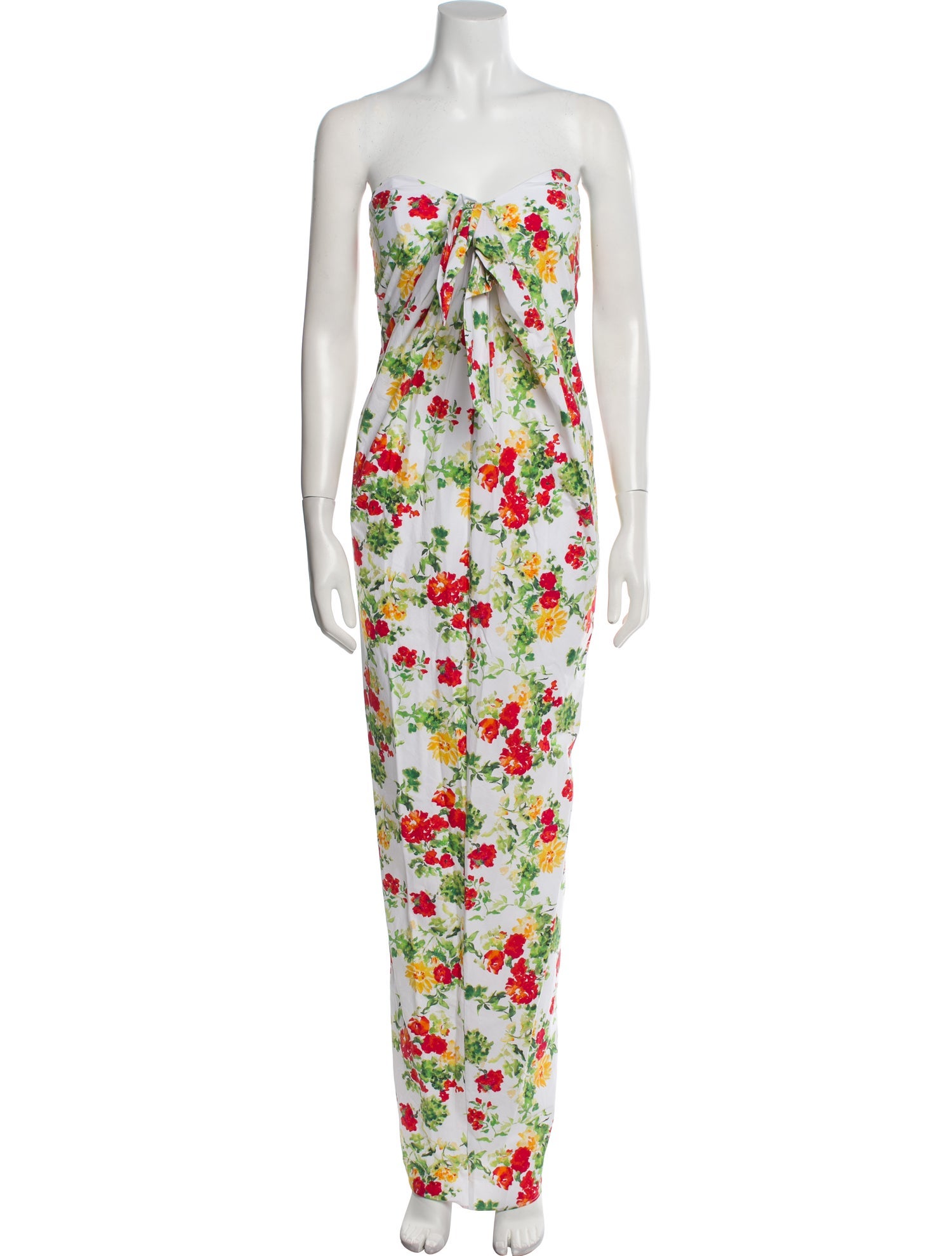 Caroline Constas Floral Print Long Dress