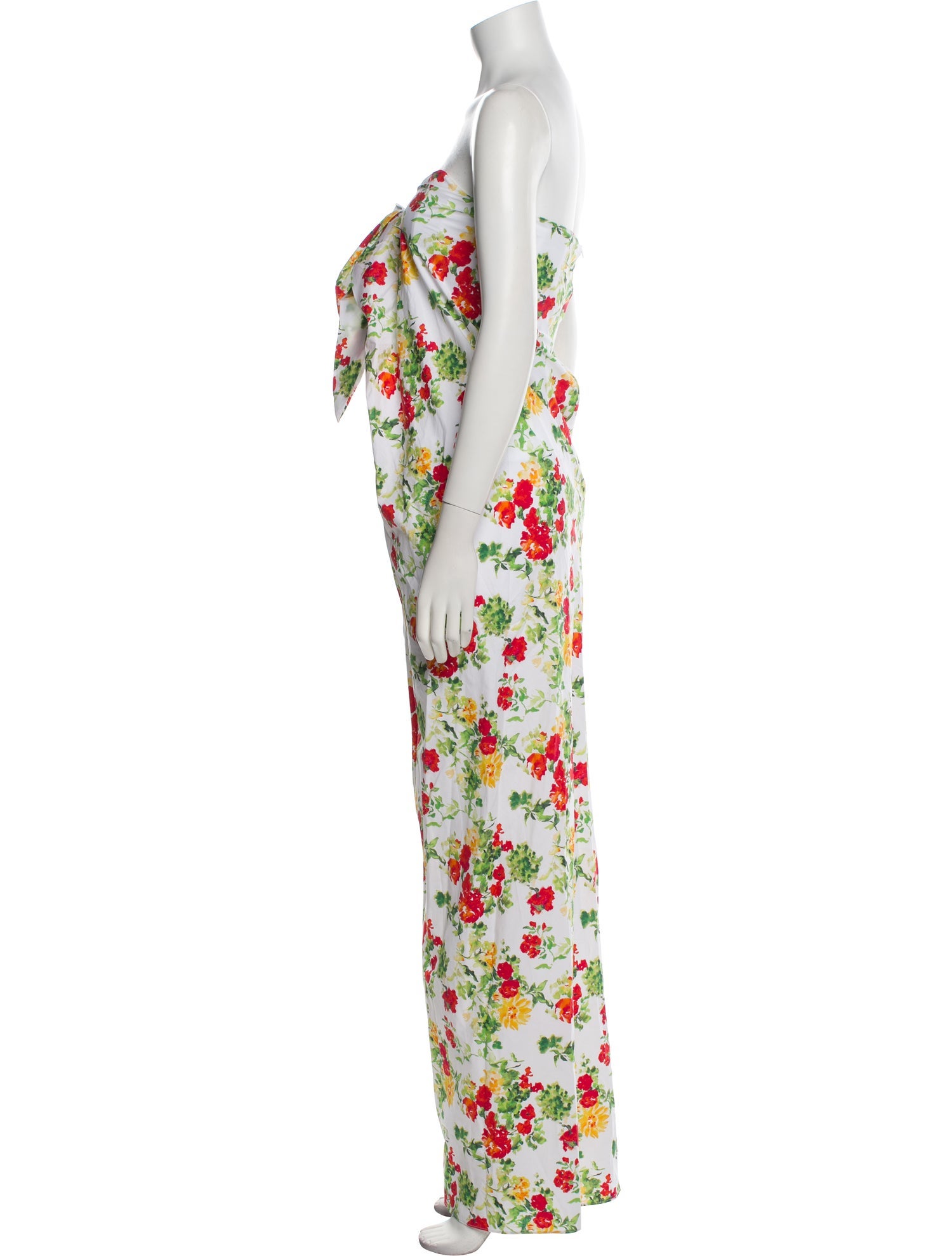 Caroline Constas Floral Print Long Dress