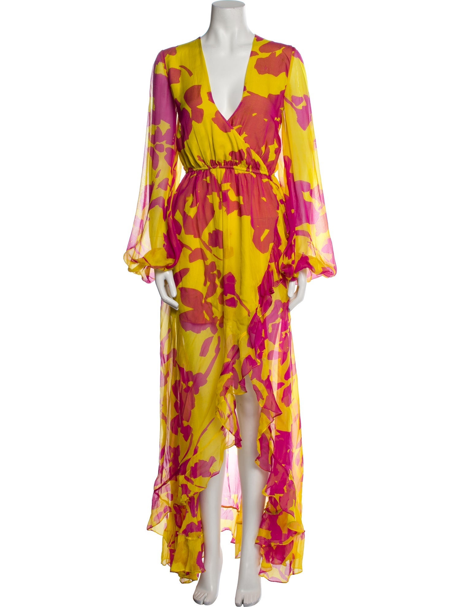 Caroline Constas Silk Long Dress